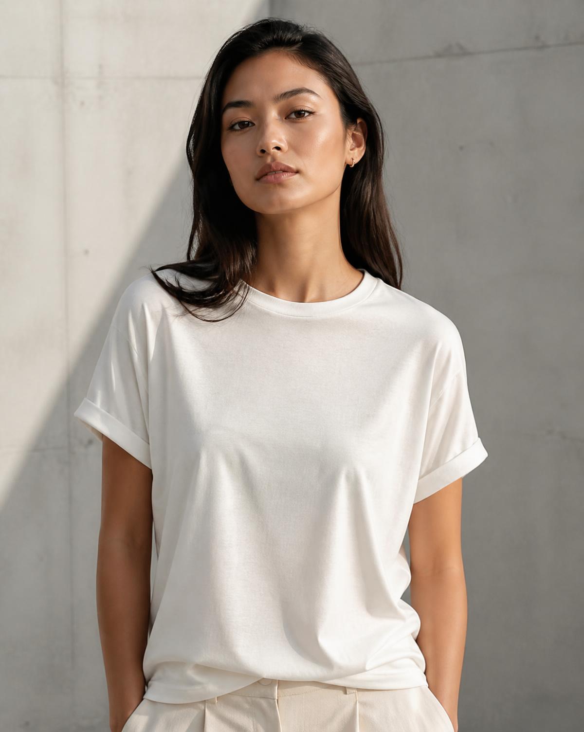 The Relaxed Tee plain cotton-blend shirt